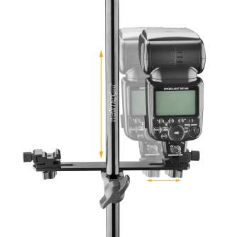 Acessories for flashes - Walimex pro Dual Flash Bracket System w. Extension - quick order from manufacturer