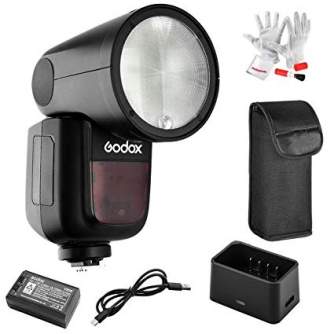Вспышки на камеру - Godox V1 round head flash Canon - купить сегодня в магазине и с доставкой