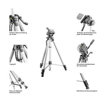 Mobile Phones Tripods - Walimex pro WT-3570 Basic-Tripod 168cm silver - quick order from manufacturer