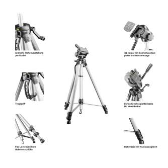 Mobile Phones Tripods - Walimex pro WT-3570 Basic-Tripod 168cm silver - buy today in store and with delivery