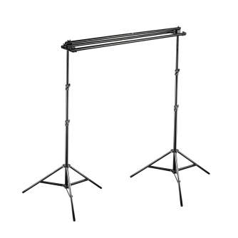 Fonu turētāji - walimex 3-Fold Background System incl. Bag, 290cm - perc šodien veikalā un ar piegādi