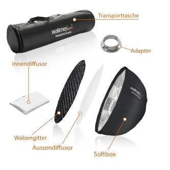 Насадки для света - Walimex pro Studio Line Beauty Dish Softbox QA65 mit Softboxadapter Profoto - быстрый заказ от производителя
