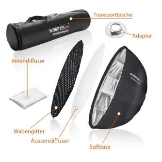 Насадки для света - Walimex pro Studio Line Beauty Dish Softbox QA85 mit Softboxadapter Visatec - быстрый заказ от производителя