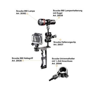 Sporta kameru aksesuāri - walimex pro LED Scuuba holding clip - ātri pasūtīt no ražotāja