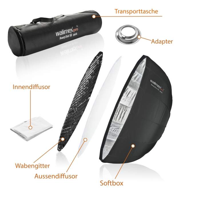 Насадки для света - Walimex pro Studio Line Beauty Dish Softbox QA105 mit Softboxadapter Broncolor - быстрый заказ от производит