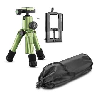Mobile Phones Tripods - Mini Tripod Lime Green + Mountings Kaleido Mantona 21675 - quick order from manufacturer
