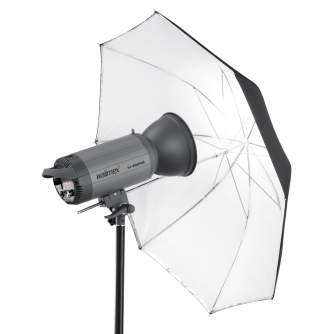 Umbrellas - walimex 2in1 Reflex & Transl. Umbrella white, 84cm - quick order from manufacturer