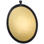 Saliekamie atstarotāji - walimex Foldable Reflector golden/silver, Ш56cm - ātri pasūtīt no ražotāja