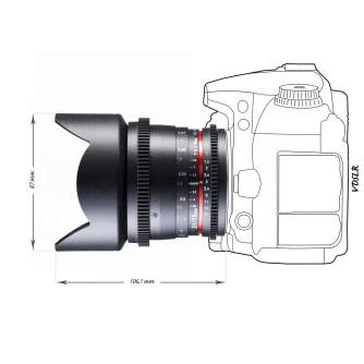 walimex pro 10/3,1 VDSLR Canon EF-S black 20181 - Objektīvi