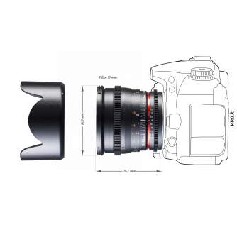walimex pro 50/1,5 VDSLR Canon EOS black 20402 - Objektīvi