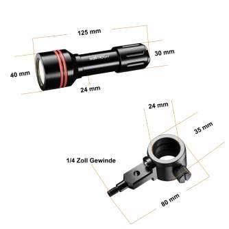 Sporta kameru aksesuāri - walimex pro LED Scuuba lamp holder 1/4 inch 20540 - ātri pasūtīt no ražotāja