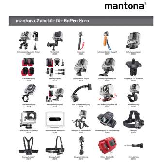 Accessories for Action Cameras - mantona fastening clamp 360 for GoPro - quick order from manufacturer
