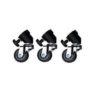 Tripod Accessories - walimex pro Tripod Wheels Pro, set of 3 - buy today in store and with delivery