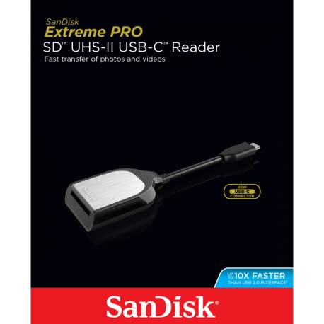 Карты памяти - SanDisk Extreme PRO SD UHS-II Card Reader/Writer Type C (SDDR-409-G46) - купить сегодня в магазине и с доставкой