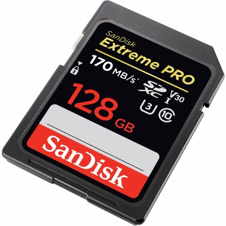 Atmiņas kartes - SanDisk Extreme PRO SDXC UHS-I V30 170MB/s 128GB (SDSDXXY-128G-GN4IN) - perc šodien veikalā un ar piegādi