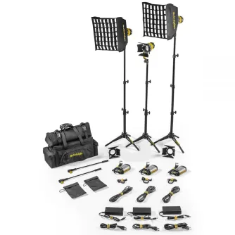 LED Floodlights - Dedolight SLT3-3-D-B 3 Light Micro LED Kit Daylight AC Basic - quick order from manufacturer