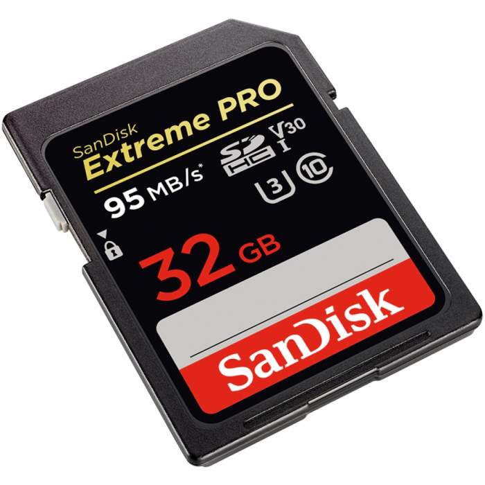 Discontinued - SanDisk Extreme PRO SDHC UHS-I V30 95MB/s 32GB (SDSDXXG-032G-GN4IN)