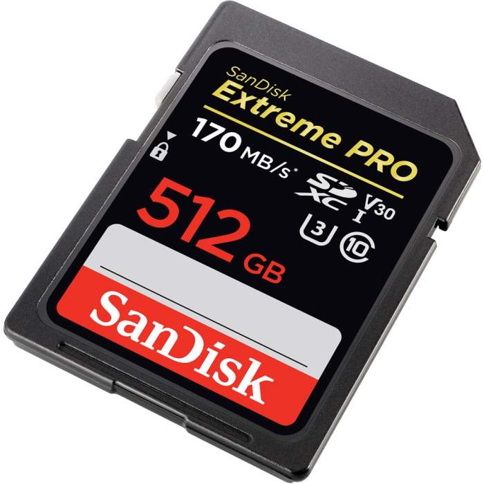 Memory Cards - SanDisk Extreme PRO SDXC UHS-I V30 170MB/s 512GB (SDSDXXY-512G-GN4IN) - quick order from manufacturer