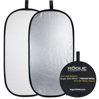Складные отражатели - Rogue 2-in-1 Reflector Silver/White 50x100cm - быстрый заказ от производителя