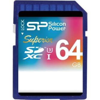 Карты памяти - Silicon Power memory card SDXC 64GB Superior UHS-I U3 - быстрый заказ от производителя