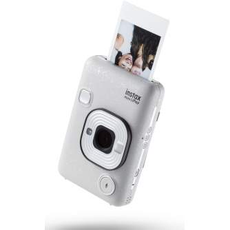 Фотоаппараты моментальной печати - FUJIFILM Instant camera & Smartphone printer instax mini LiPlay Stone White - быстрый заказ о