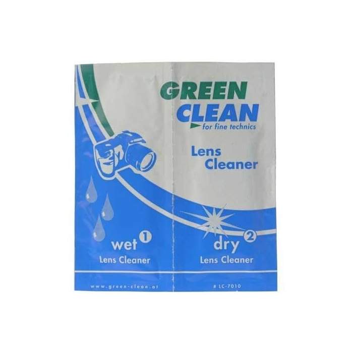 Foto kameras tīrīšana - Green Clean LC-7010 tīrīšanas salvetes optikai - perc šodien veikalā un ar piegādi