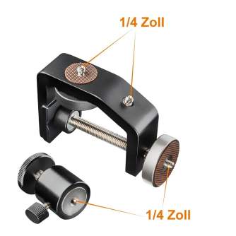 Holders Clamps - Walimex pro KX-25 Stand Clamp with ball head - quick order from manufacturer