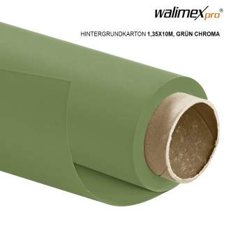 Фоны - Walimex pro paper background 1,35x10m,green chroma - быстрый заказ от производителя