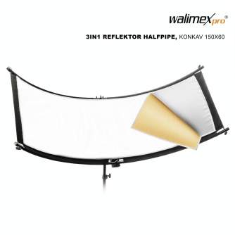 Reflector Panels - Walimex pro 3in1 Reflector Halfpipe, concave150x60 - quick order from manufacturer