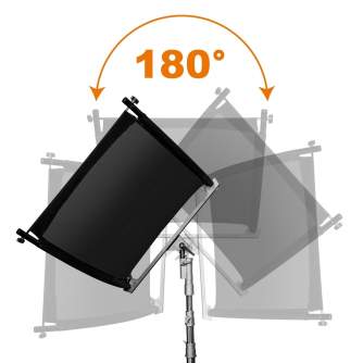 Reflector Panels - Walimex pro 3in1 Reflector Halfpipe, concave150x60 - buy today in store and with delivery