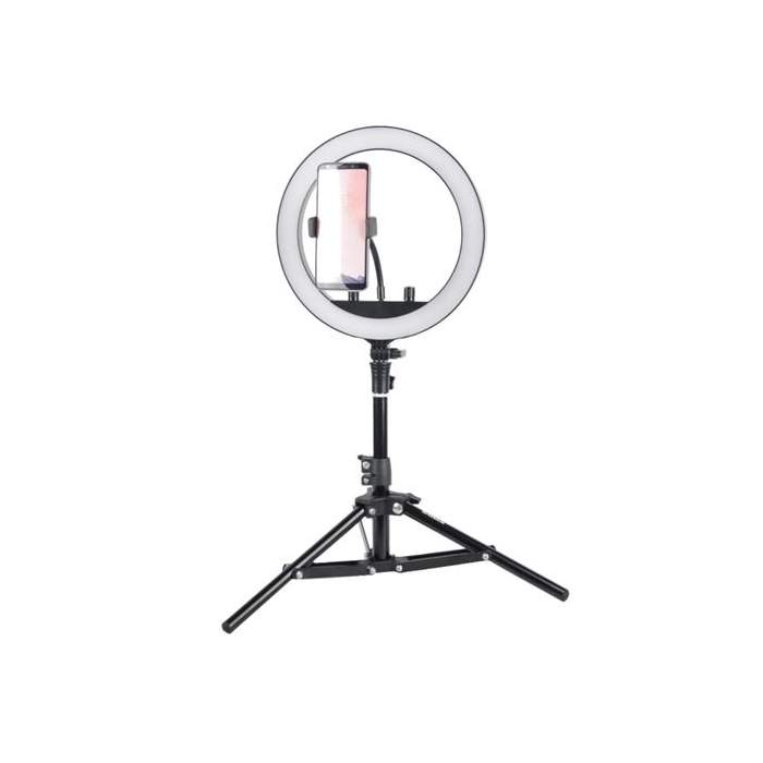 Vairs neražo - StudioKing SKRL10 LED dimmable LED bi-color ring light with table tripod and 