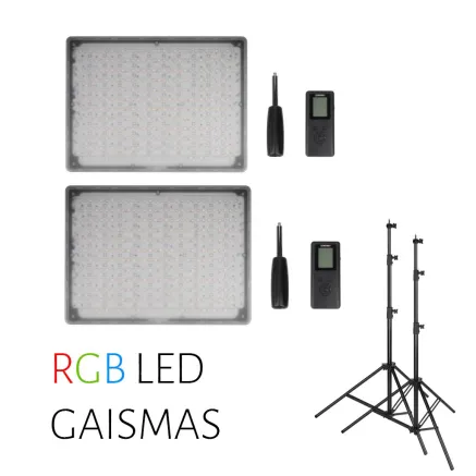 Divu Yongnuo LED Light YN-600 RGB - WB (3200 K - 5500 K) gaismu komplekta noma