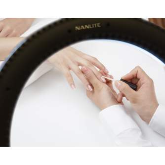 Vairs neražo - Nanlite Halo14 LED gredzenveida dimējama bi-color lampa - 35cm / 24W / 2700K-6500K 