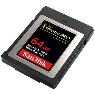 Atmiņas kartes - SanDisk Extreme PRO CFexpress Type B 1500MB/s 64GB - ātri pasūtīt no ražotāja