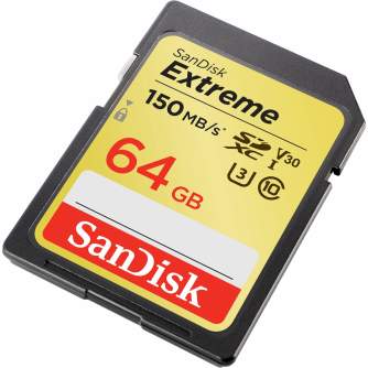 Discontinued - SanDisk memory card SDXC 64GB Extreme Video V30 U3 150 mb/s (SDSDXV6-064G-GNCIN)