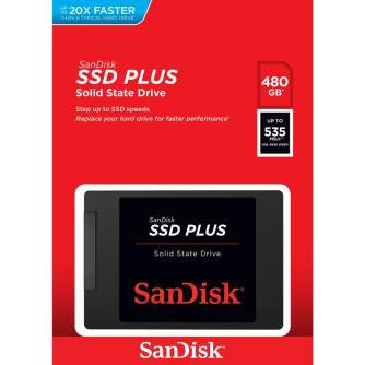 Citie diski & SSD - SanDisk SSD PLUS 535MB/s 480GB (SDSSDA-480G-G26) - ātri pasūtīt no ražotāja