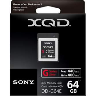 Atmiņas kartes - Sony QDG64F XQD Memory Card 440Mb/s 64GB - ātri pasūtīt no ražotāja