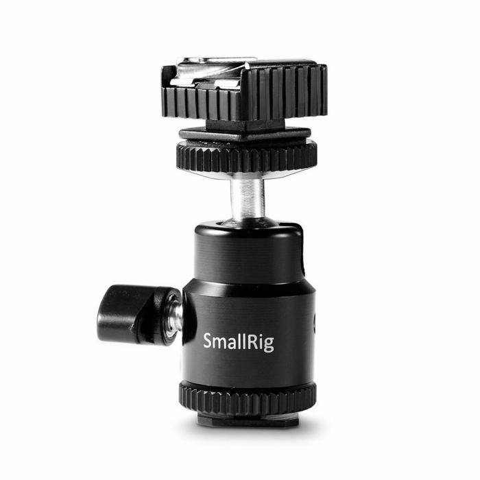 Discontinued - SmallRig 1639 Ballhead with 2x Cold Shoe