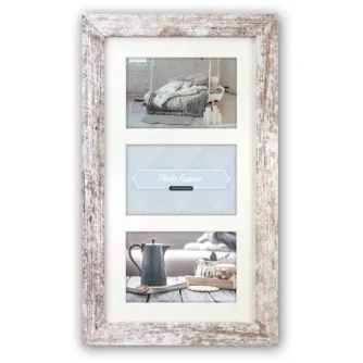 Foto rāmis - Zep Photo Frame V23136 Nelson 6 3Q White Wash for 3 Photos - ātri pasūtīt no ražotāja