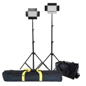 LED Light Set - Falcon Eyes LED Lamp Set Dimmable DV-384CT with Lightstand and Bag - quick order from manufacturer