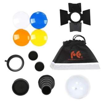 Barndoors Snoots & Grids - Falcon Eyes Accessory Set LA-K7 for Mini Fresnel - quick order from manufacturer