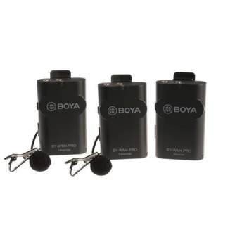 Bezvadu audio sistēmas - Boya 2.4 GHz Dual Lavalier Microphone Wireless BY-WM4 Pro-K2 - быстрый заказ от производителя
