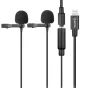 Lavalier mikrofonas - Boya Dual Clip-on Lavalier Microphone BY-M2D for iOS - быстрый заказ от производителя