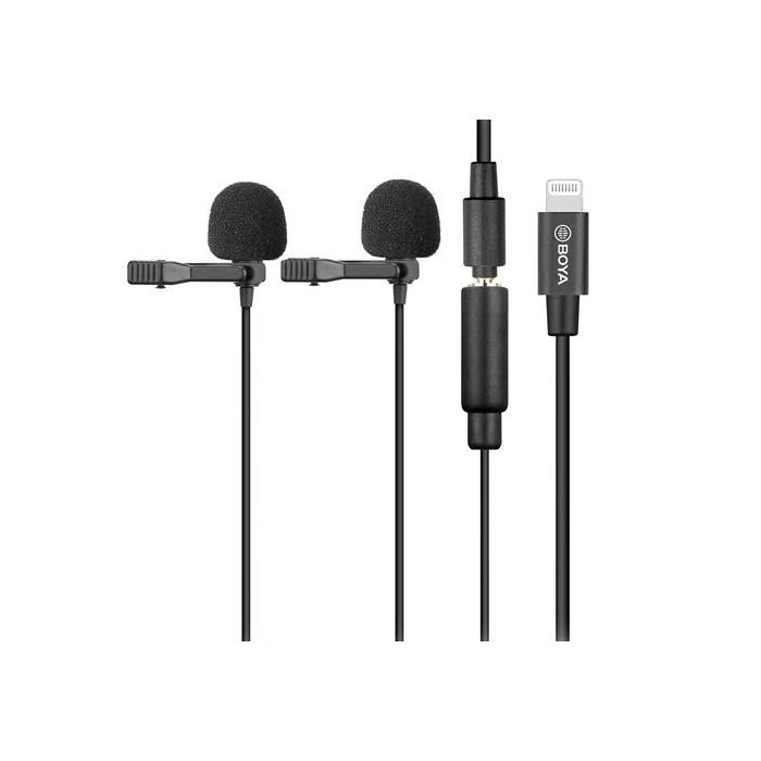 Mikrofoni - Boya Dual Clip-on Lavalier Microphone BY-M2D for iOS - ātri pasūtīt no ražotāja