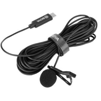 Mikrofoni - Boya Clip-on Lavalier Microphone BY-M3 for USB-C Android & iPhone 15 - perc šodien veikalā un ar piegādi