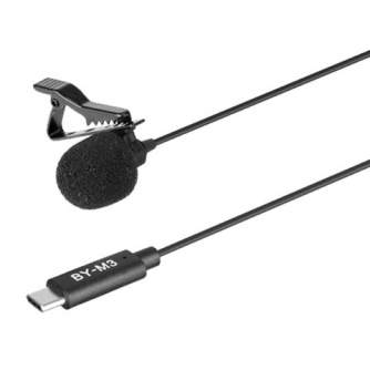 Microphones - Boya Clip-on Lavalier Microphone BY-M3 for USB-C Android & iPhone 15 - quick order from manufacturer