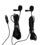 Lavalier Microphones - Boya Dual Clip-on Lavalier Microphone BY-M3D for USB-C Android & iPhone 15 - quick order from manufacturerLavalier Microphones - Boya Dual Clip-on Lavalier Microphone BY-M3D for USB-C Android & iPhone 15 - quick order from manufacturer