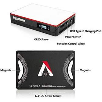 On-camera LED light - Aputure Amaran AL-MC RGBWW Mini On Camera LED light 3200K-6500K CRI TLCI 96+ HSI Mode Magnetic APP - buy today in store and with delivery