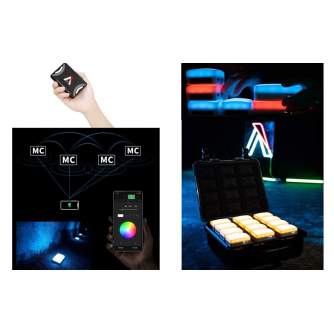 LED накамерный - Aputure Amaran AL-MC RGBWW Mini On Camera LED light 3200K-6500K CRI TLCI 96+ HSI Mode Magnetic APP - быстрый з