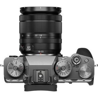 Беззеркальные камеры - Fujifilm X-T4 XF18-55mm Kit silver hybrid APS-C mirrorless camera X-Trans CMOS IBIS 4 X-Processor - быстр
